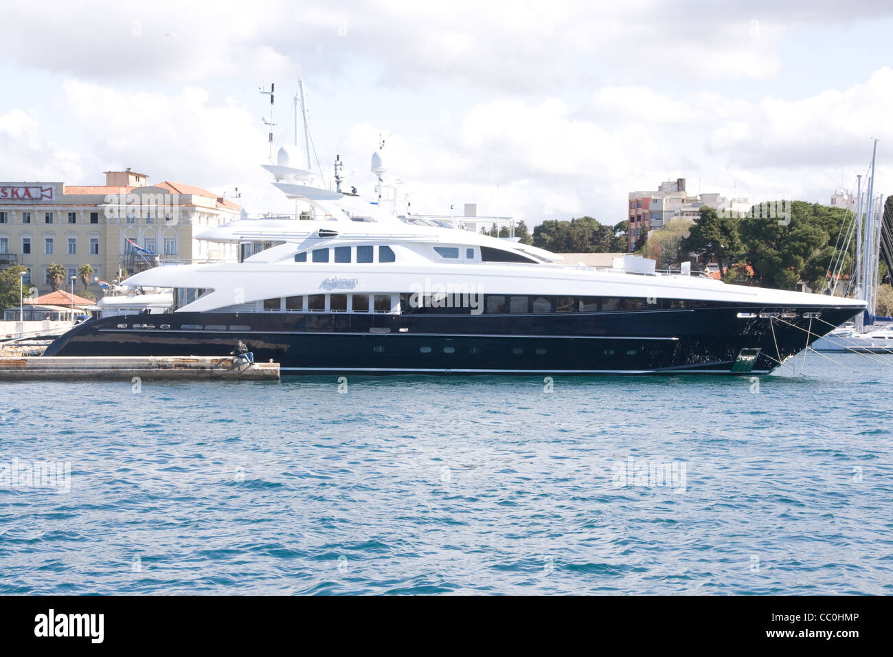 Luxury yacht in Zadar Stock Photo Alamy