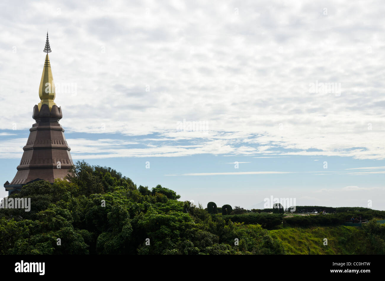 King's pagoda or Phra Mahathat Napamethanidon in Doi Inthanon National Park in northern Thailand Stock Photo