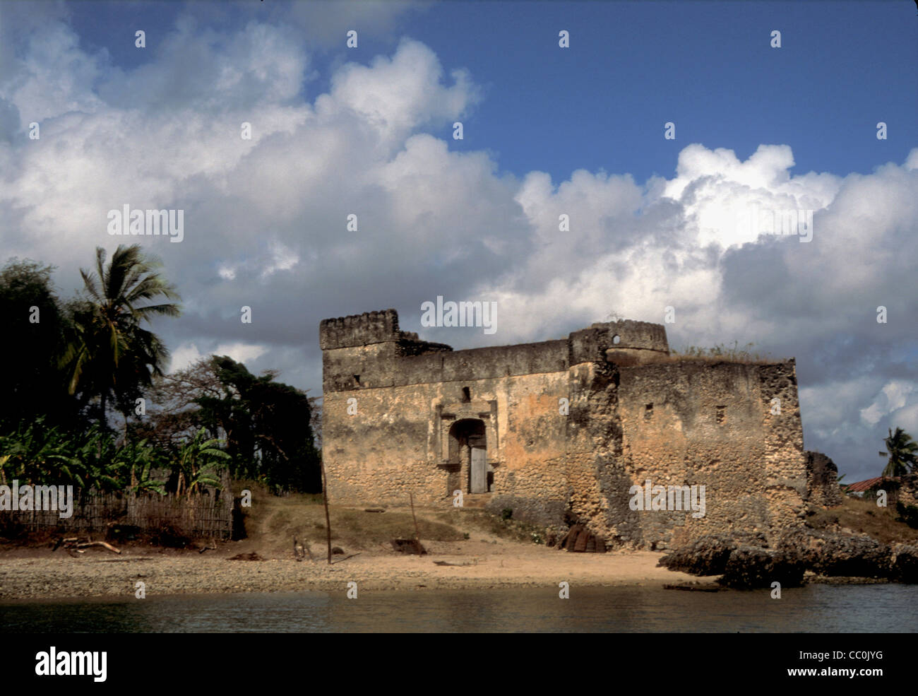 The Gereza Portuguese built fort at Kilwa. SE Tanzania Stock Photo