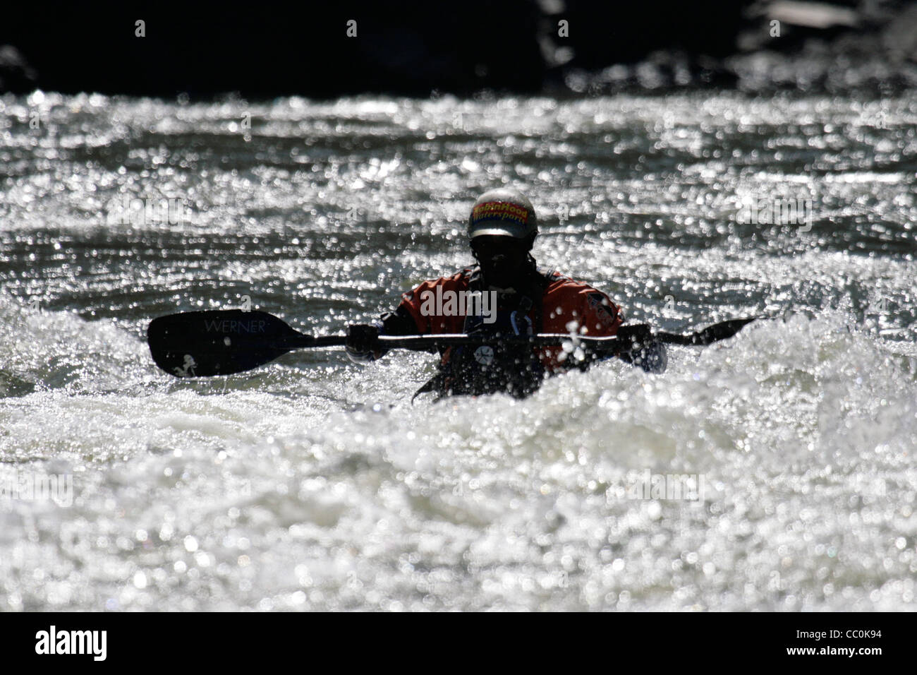 White water rafting/kayaking, Zambezi River Stock Photo Alamy