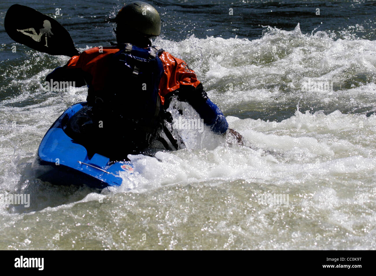 White water rafting/kayaking, Zambezi River Stock Photo Alamy