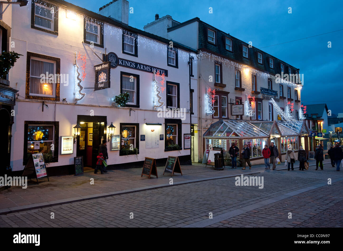 Keswick Hotels in the Lake District England Stock Photo