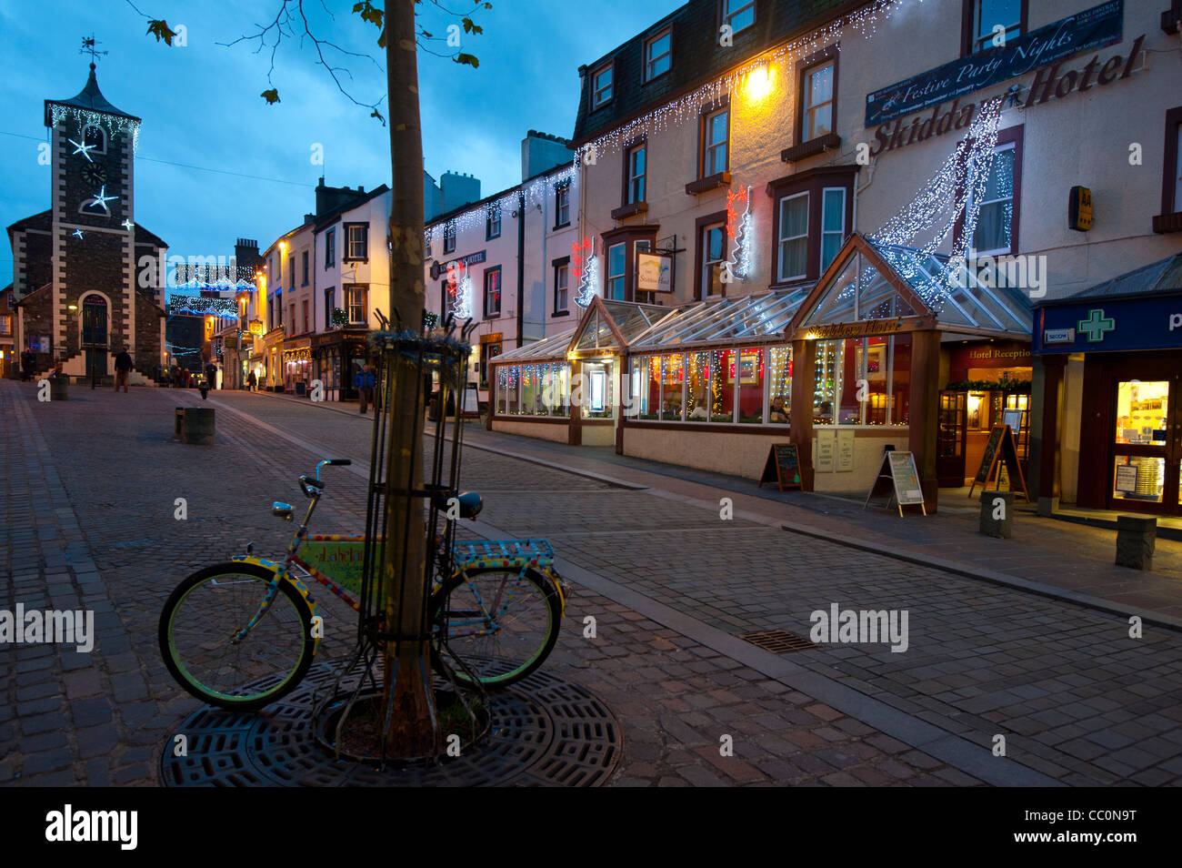 Keswick main street in the evening light Stock Photo Alamy