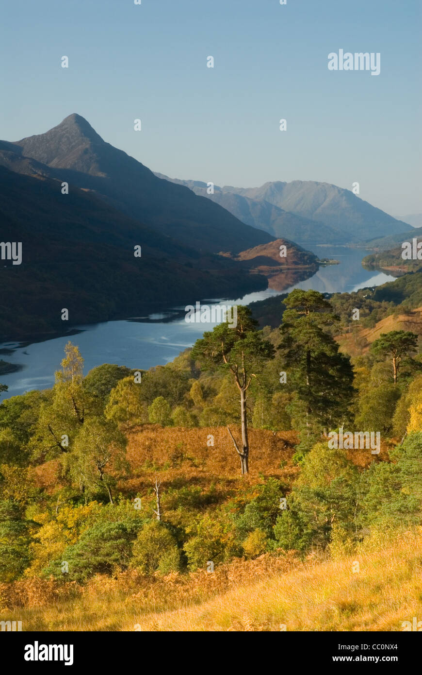 Mamore Estate in Kinlochleven looking down Loch Leven Stock Photo Alamy