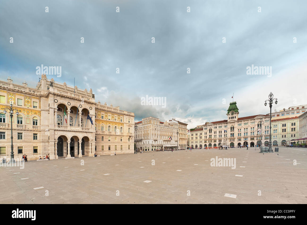 Piazza Unita d'Italia (Unity of Italy Square). It is the main town square, Trieste, Friuli-Venezia Giulia, Italy, Europe Stock Photo