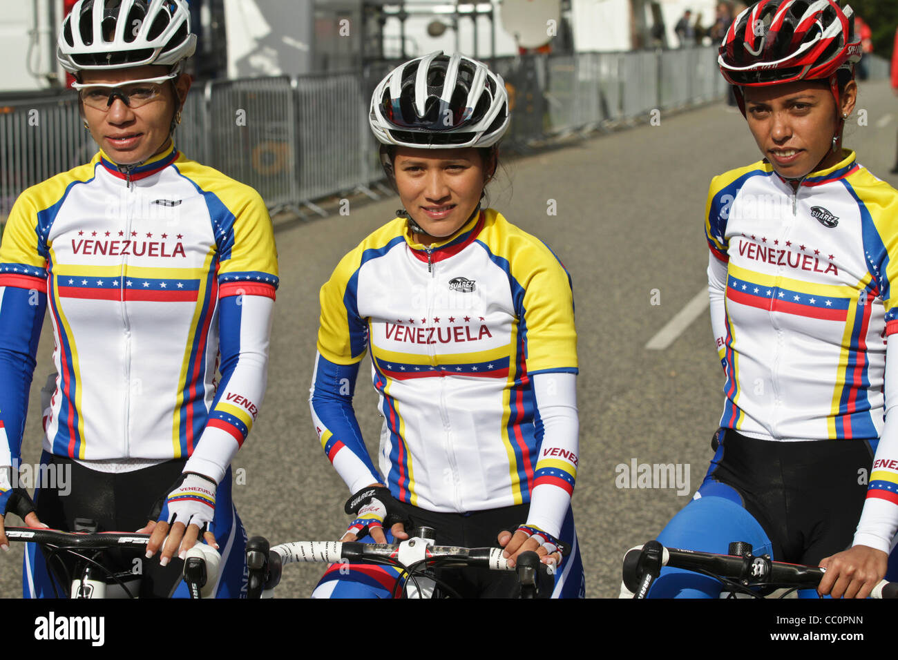 Before the race elite Women Cycling Road-races in the 2011 World Championships in Rudersdal Denmark. Stock Photo