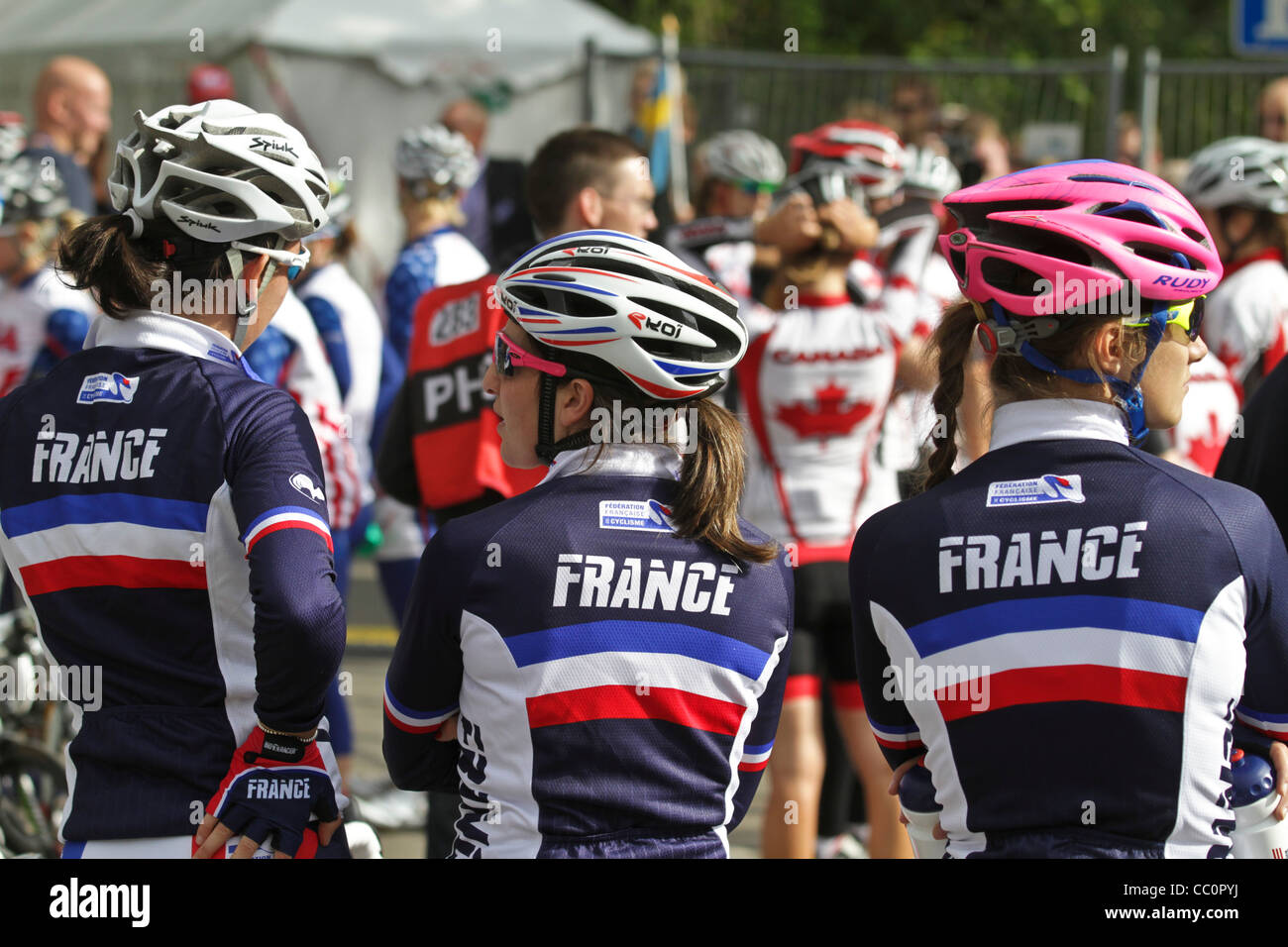 Before the race elite Women Cycling Roadraces in the 2011 World