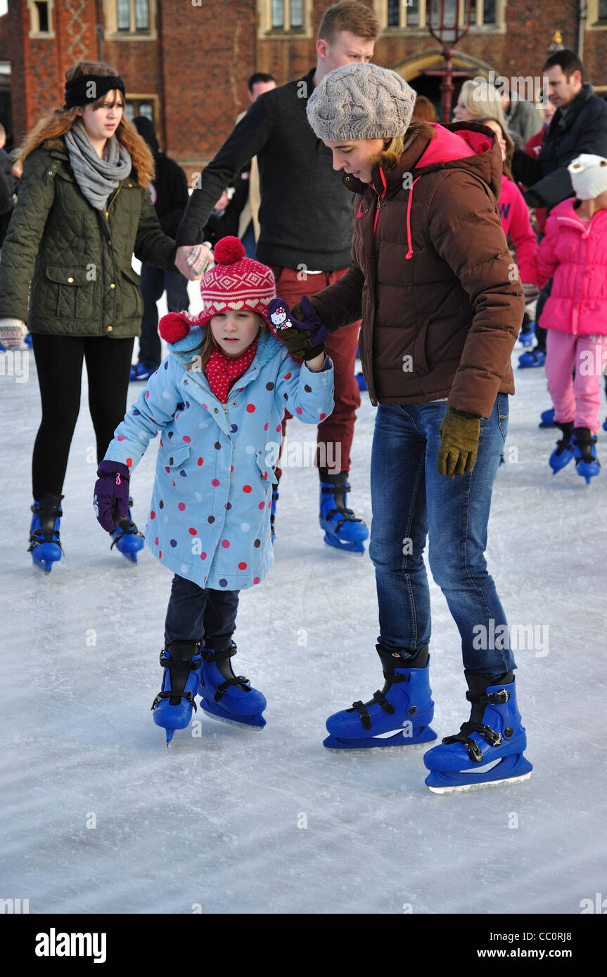 Ice skating at Hampton Court Palace, Hampton, London Borough of