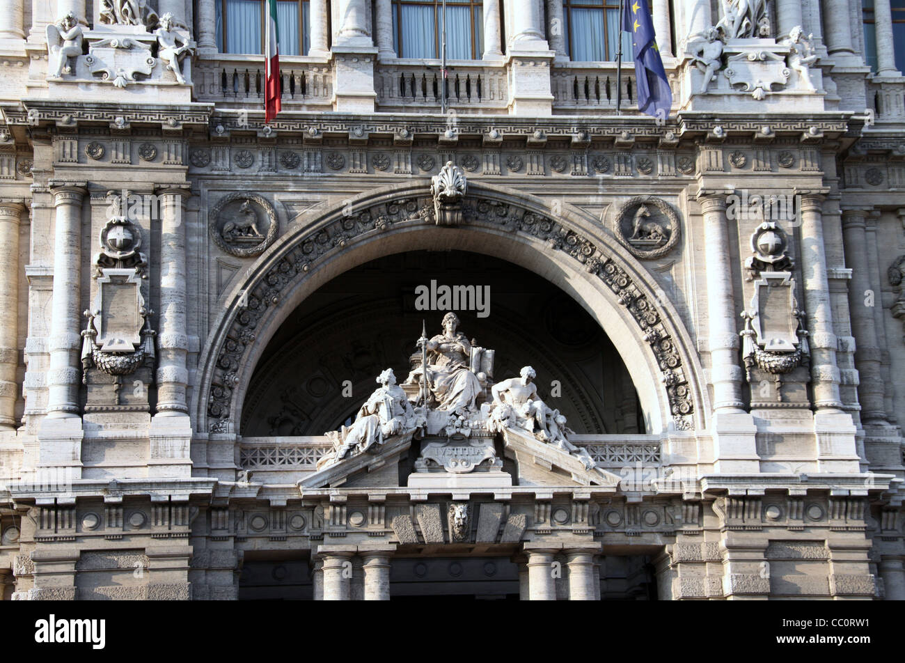 Closeup of the Corte di Cassazione in Rome Stock Photo