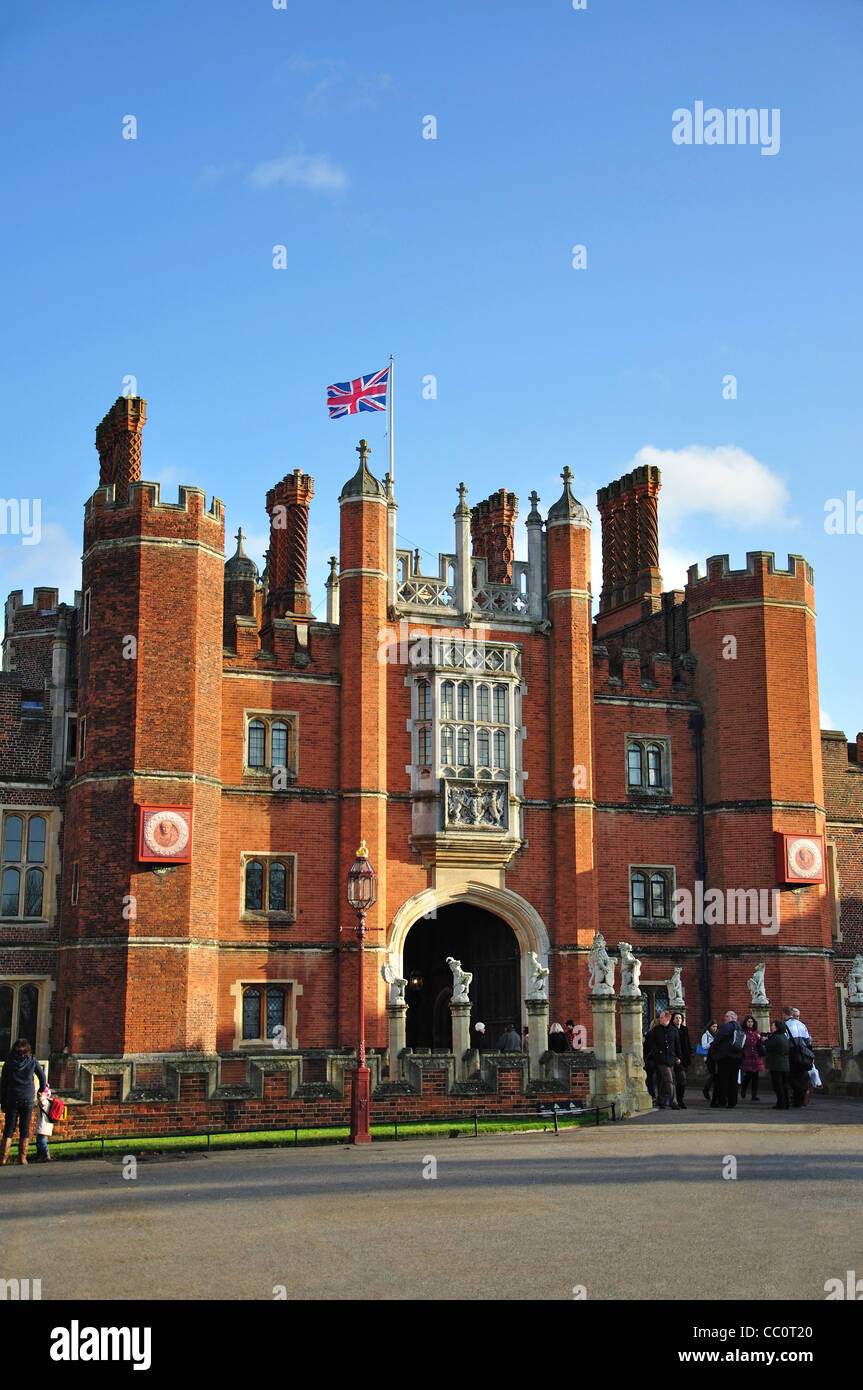 Main Entrance To Hampton Court Palace, Hampton, London Borough Of 