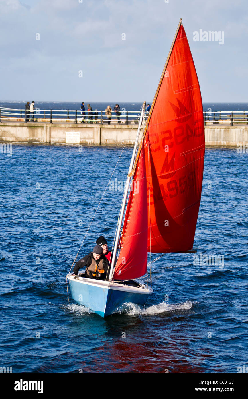 Dinghy sailing on New Brighton boating lake in a fresh breeze can lead