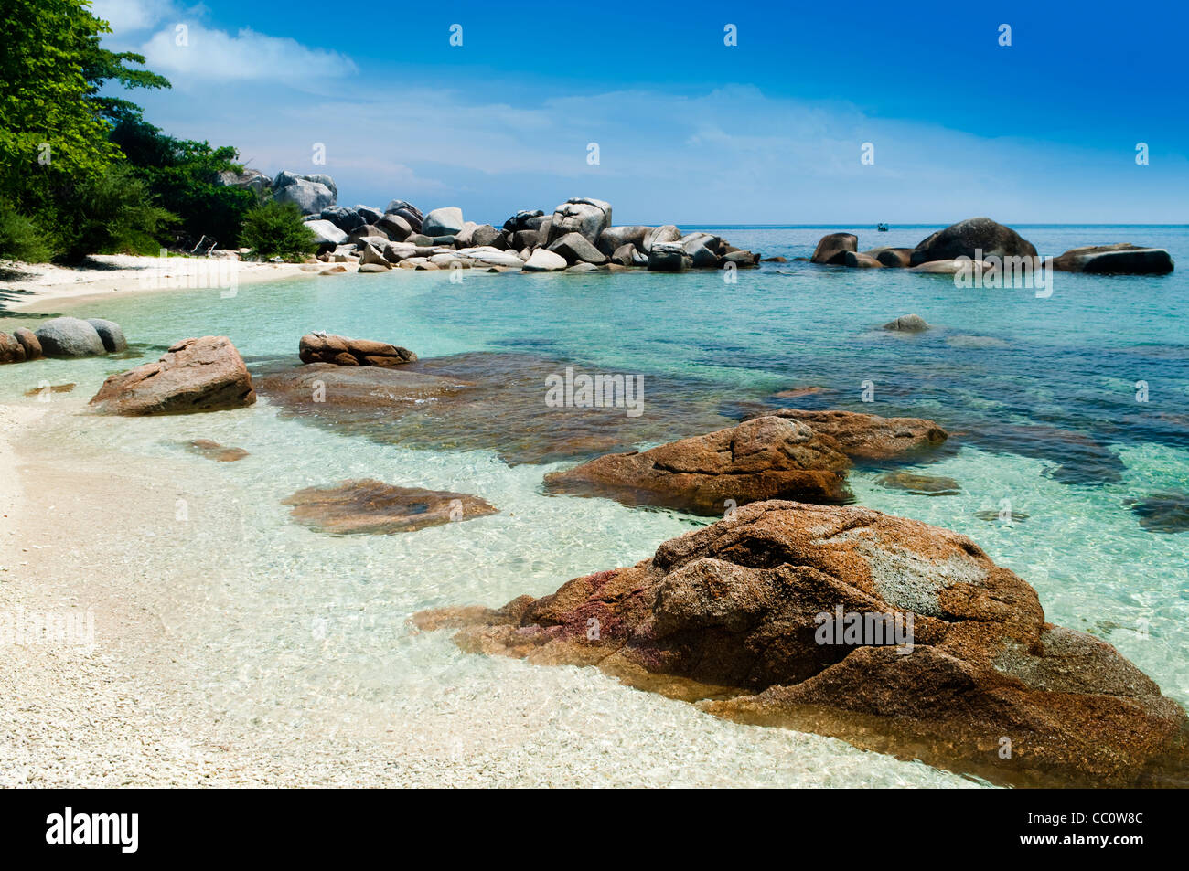 Blue beach at Pulau Perhentian, Malaysia. Stock Photo