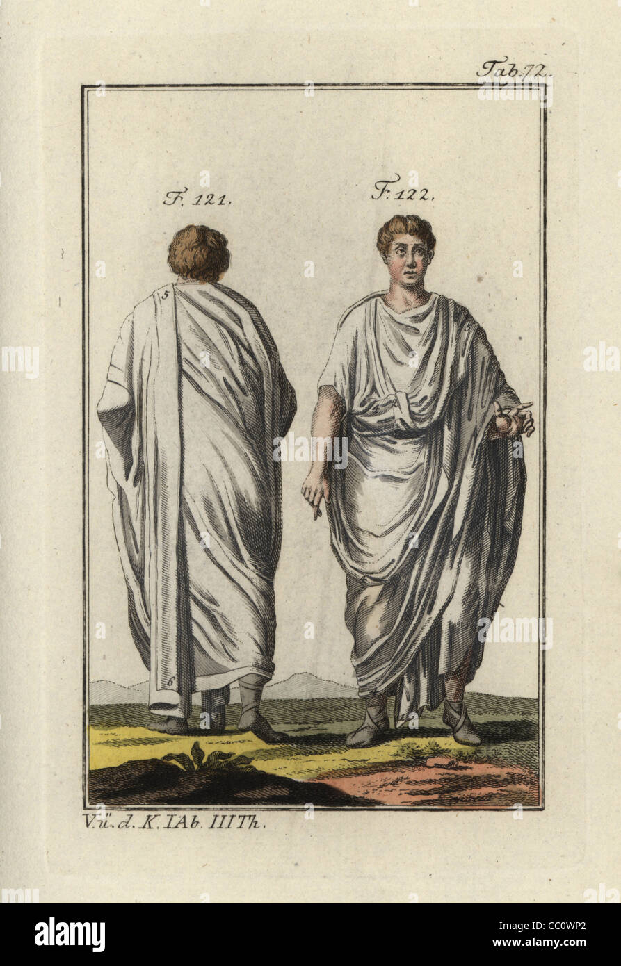 Two Roman men in togas Stock Photo - Alamy