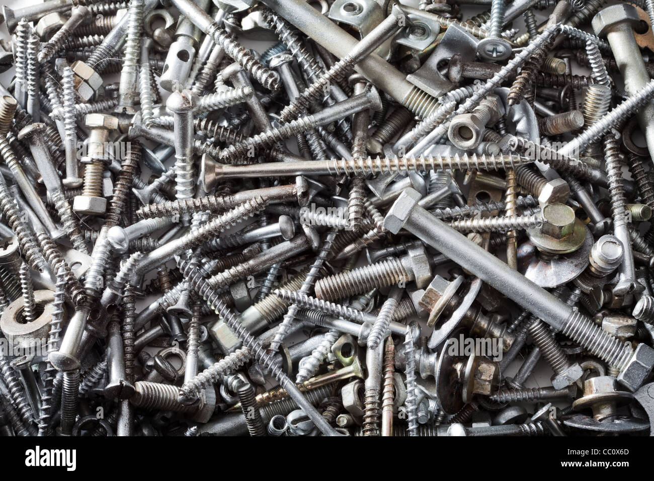 Many bolts and nuts of different sizes Stock Photo Alamy
