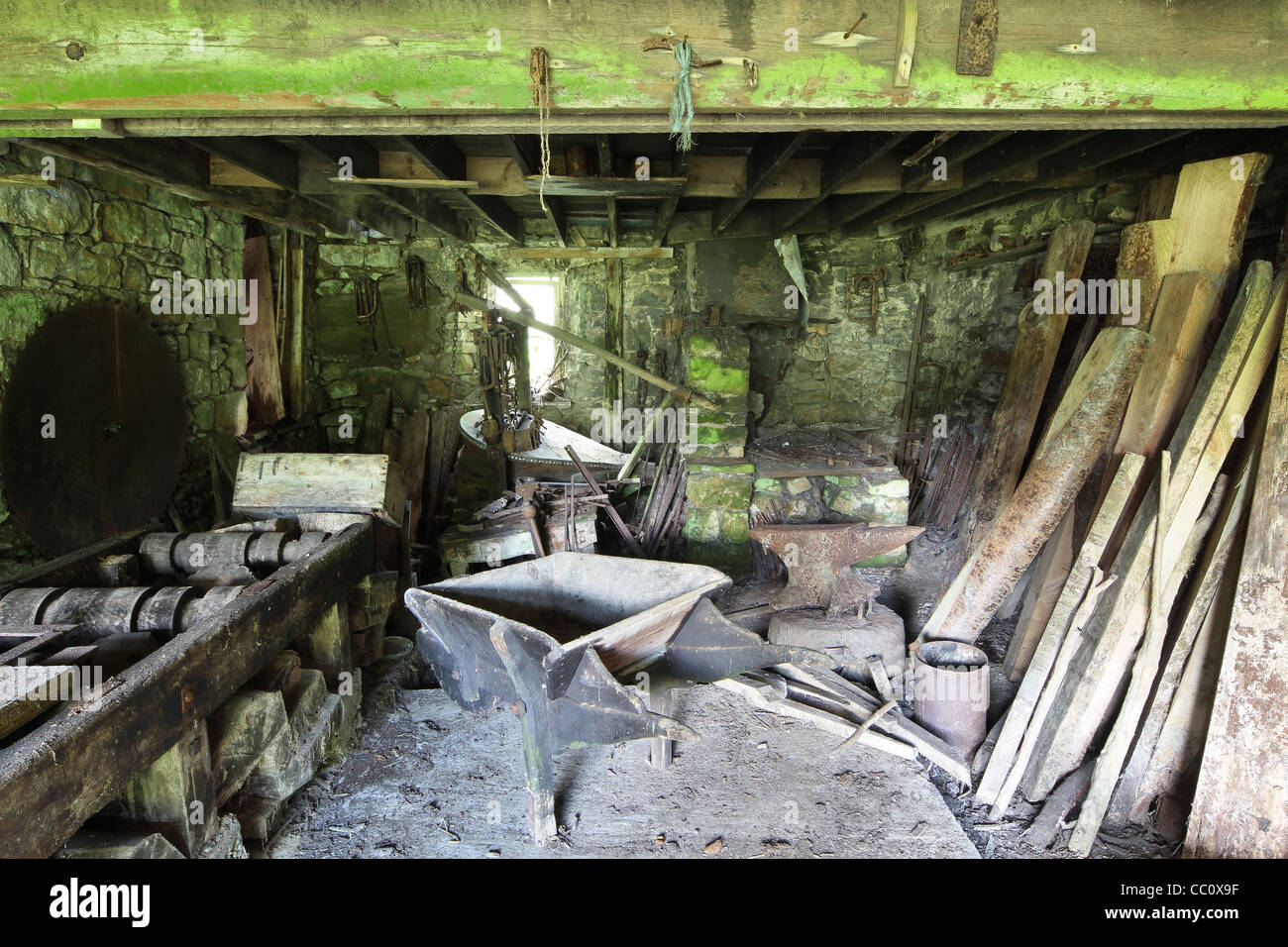 Old abandoned and sawmill. Ireland Stock Photo Alamy