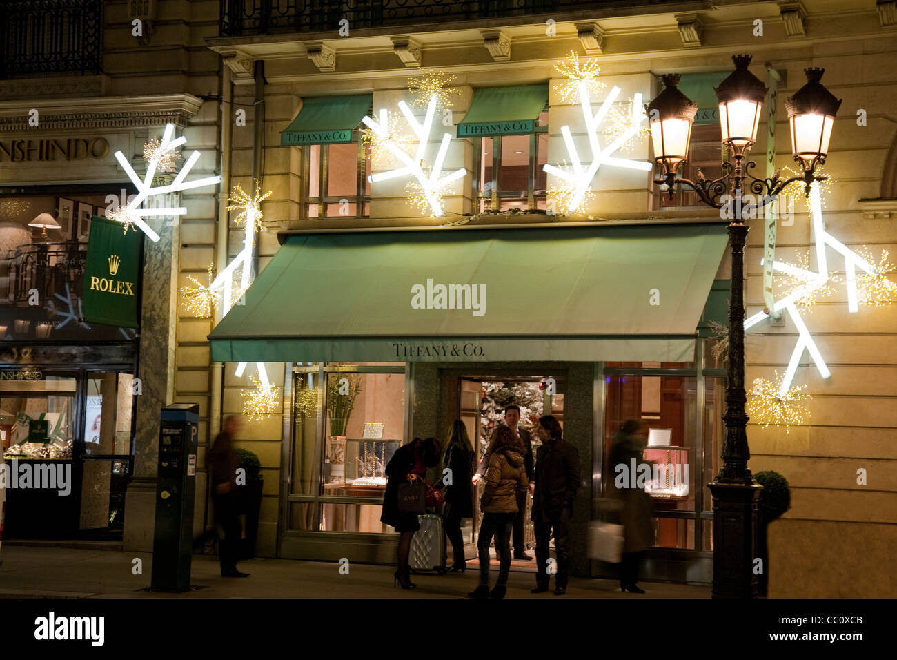 Tiffany and Co, Rue de la Paix Street, Paris, France Stock Photo