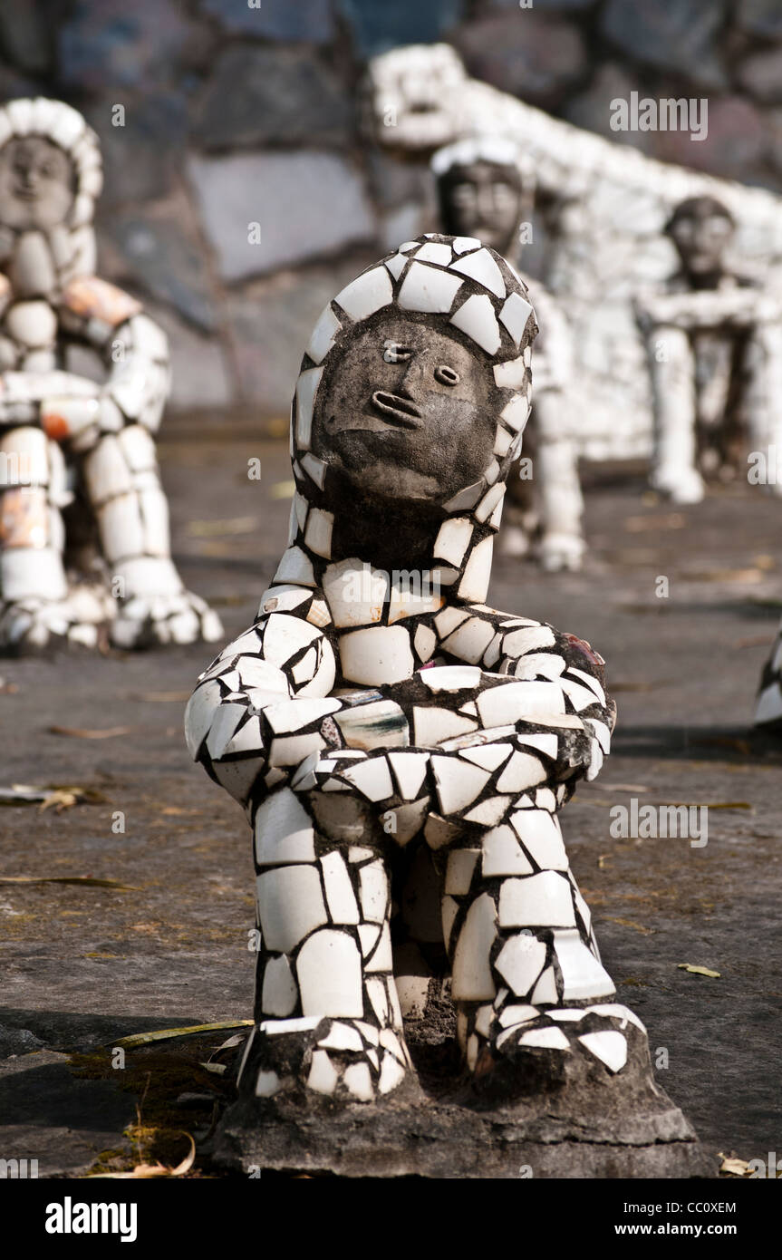 Sculptures rock garden nek chand hires stock photography and images
