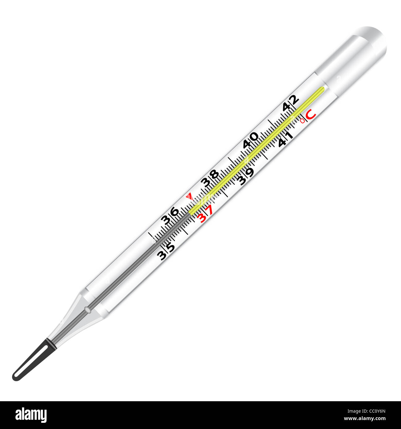 Medical glass mercury thermometer on white background Stock Photo Alamy