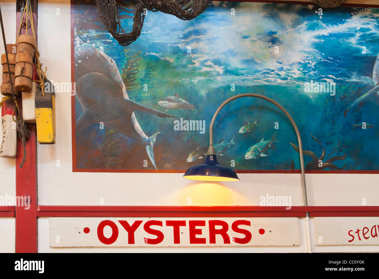 mural at Enterprise Fish Company, Funk Zone, Santa Barbara, California