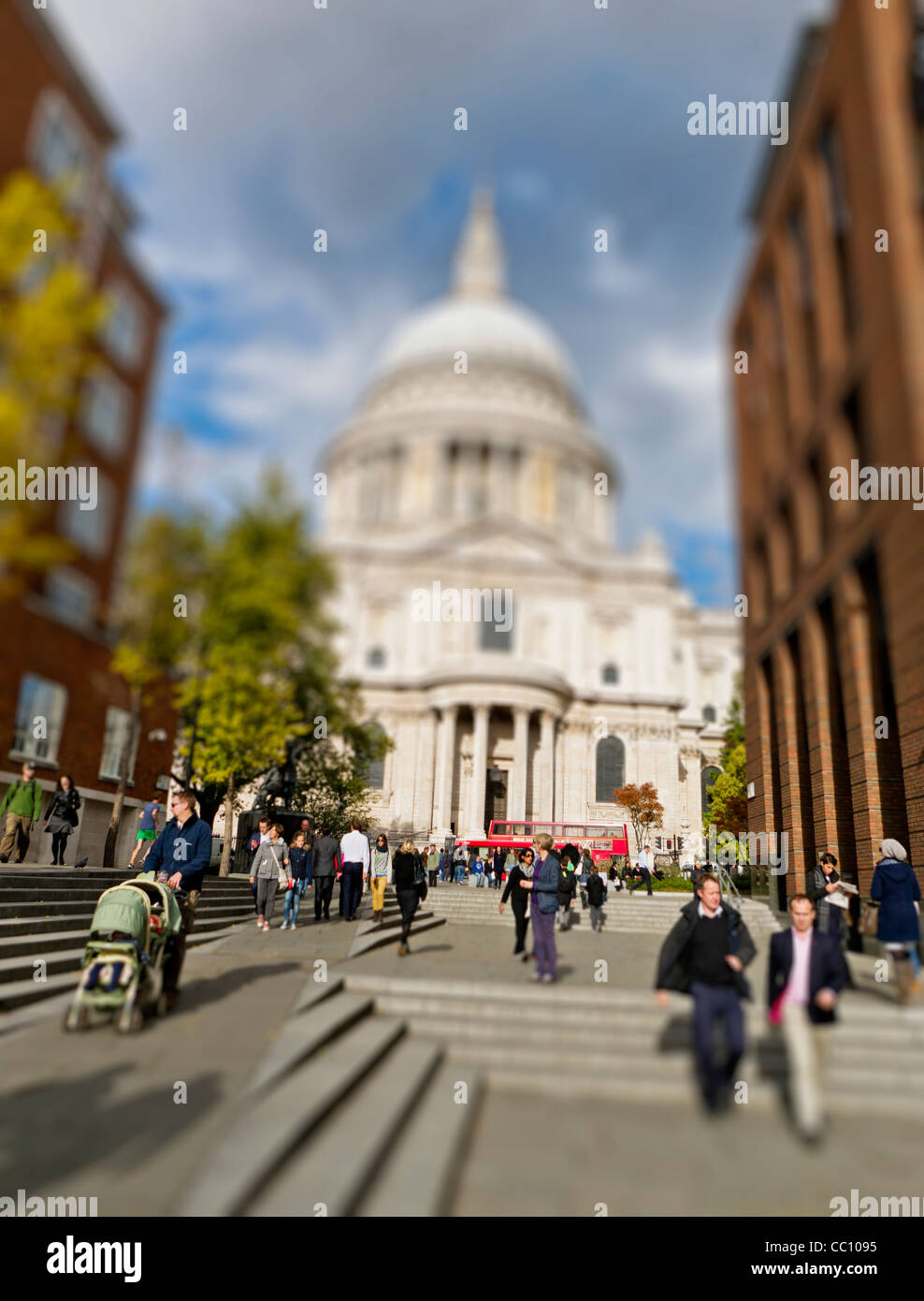 Urban scene, St. Paul's Cathedral, London, England Stock Photo