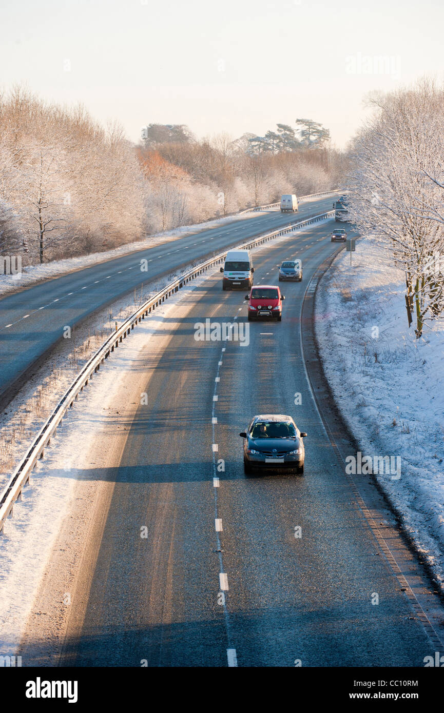 Car on uk dual carriageway hi-res stock photography and images - Alamy