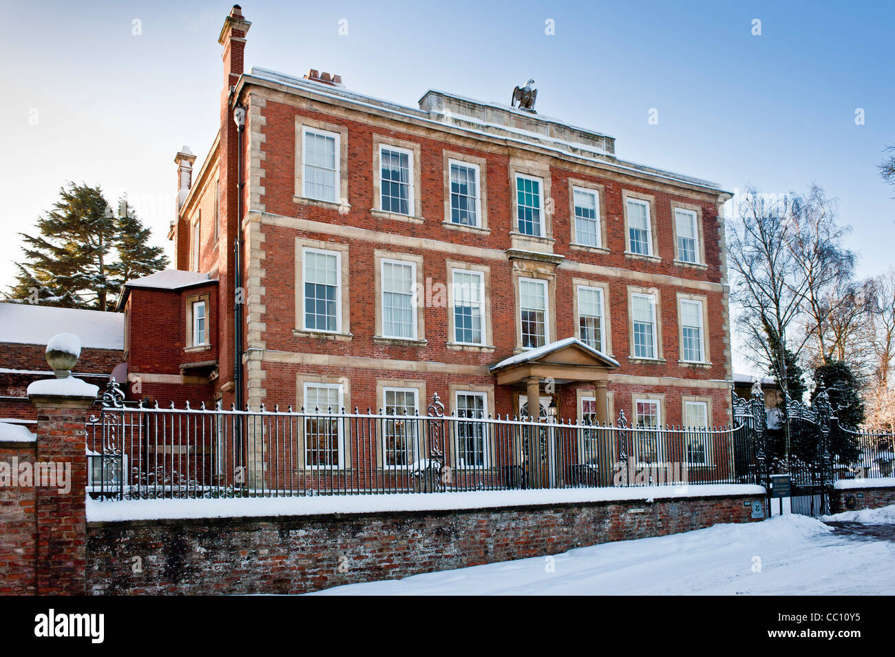 Middlethorpe Hall Hotel, York, in snow Stock Photo