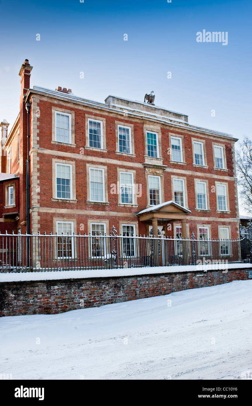 Middlethorpe Hall Hotel, York, in snow Stock Photo