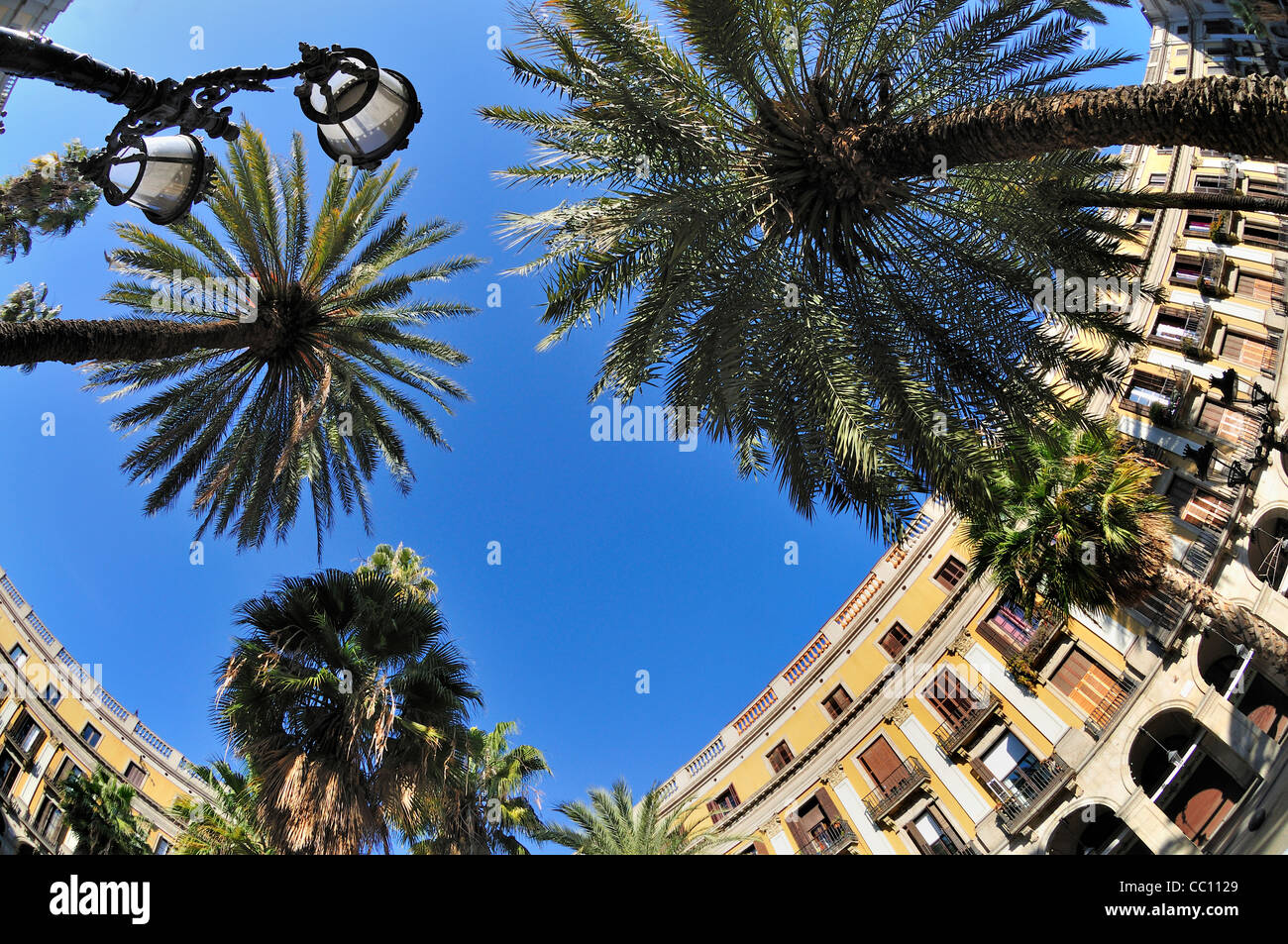 Barcelona, Spain. Placa Real. Stock Photo