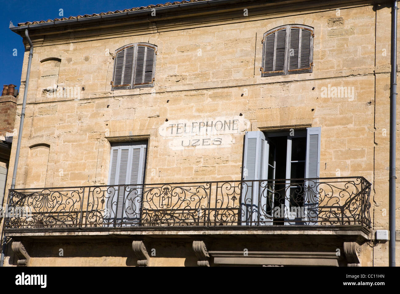 The old telephone exchange in Uzes, France Stock Photo