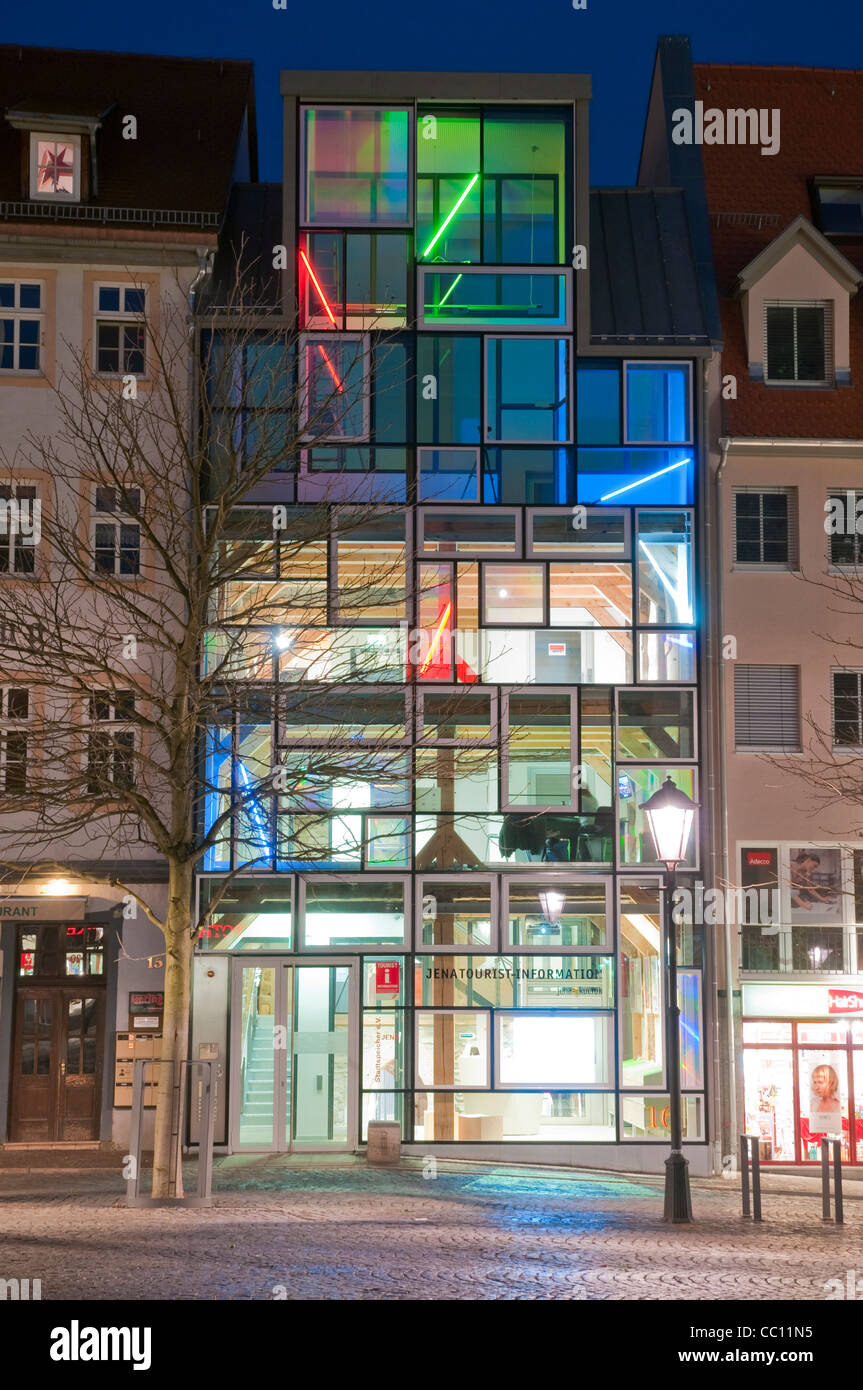 Hologram Facade Of The New Jena Information Center In The Old City Stock Photo Alamy