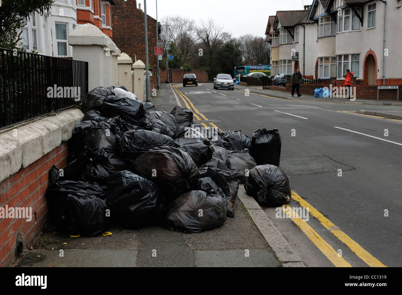 Pile of black bin bags Stock Photo Alamy