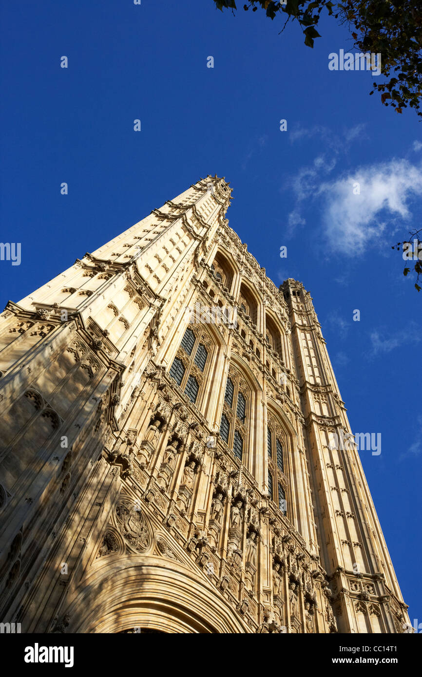 victoria tower palace of westminster houses of parliament buildings London England UK United kingdom Stock Photo