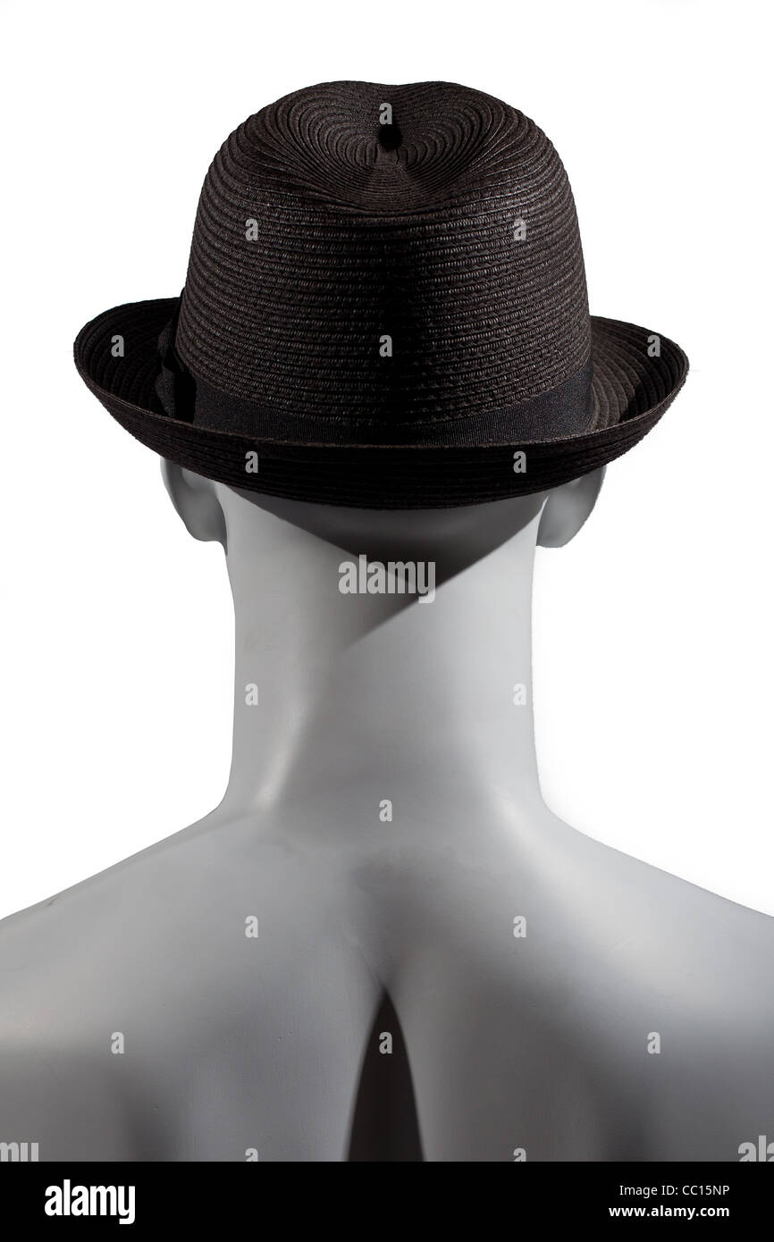 Fedora hat on mannequin isolated against white background Stock Photo ...