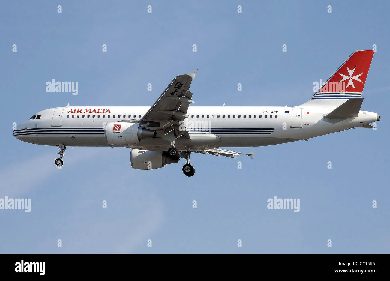 Air malta airbus a320 200 9h aep landing at london heathrow airport hi