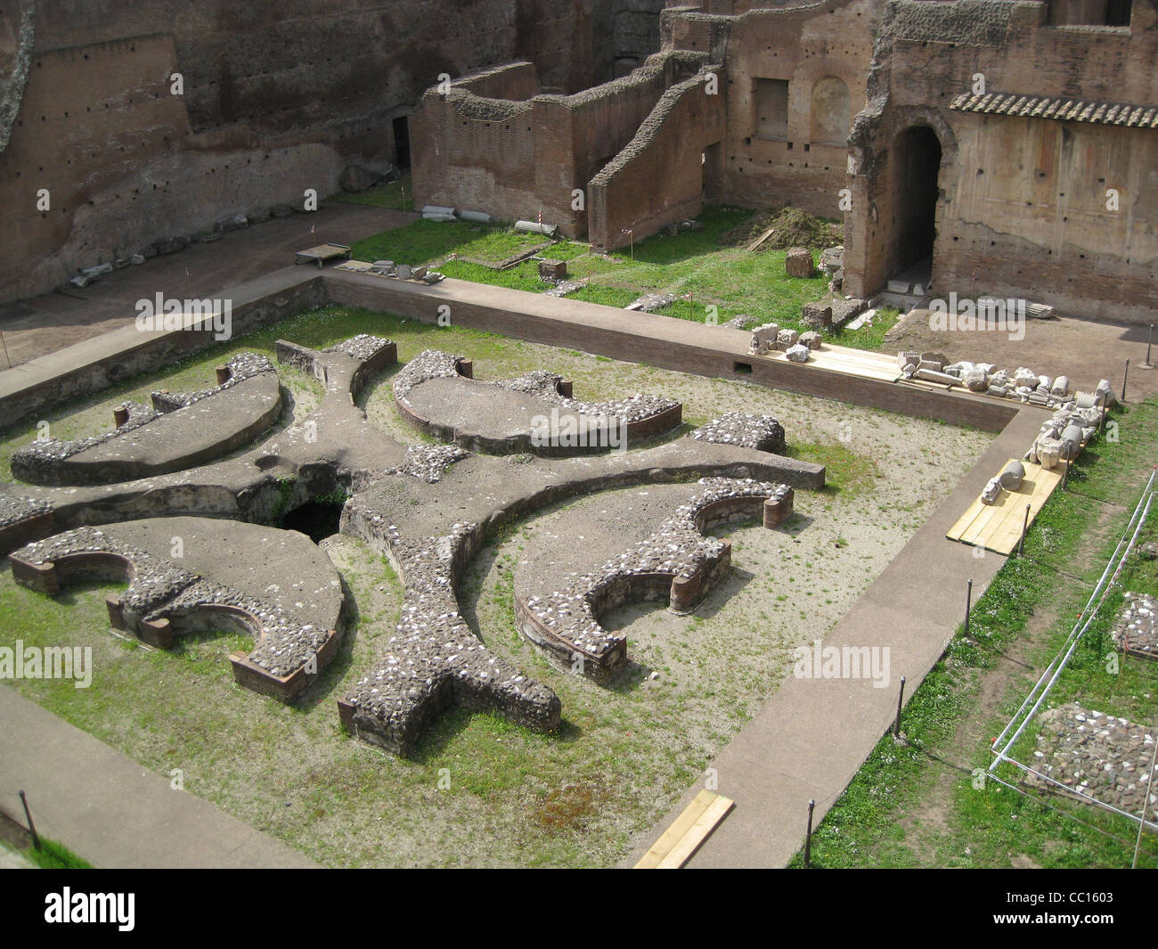 Ancient fountain on the Palatine Hill Stock Photo