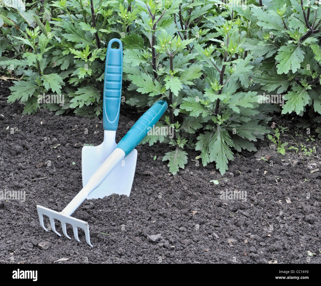 Special Garden Trowel And Rake Stock Photo Alamy