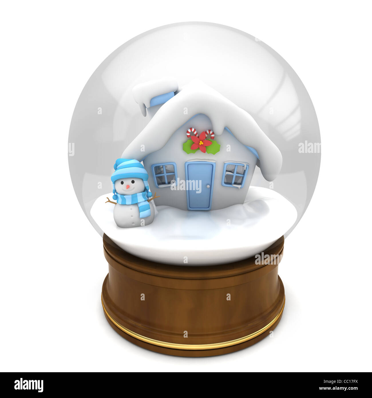 3D Illustration of a Snow Globe Stock Photo - Alamy