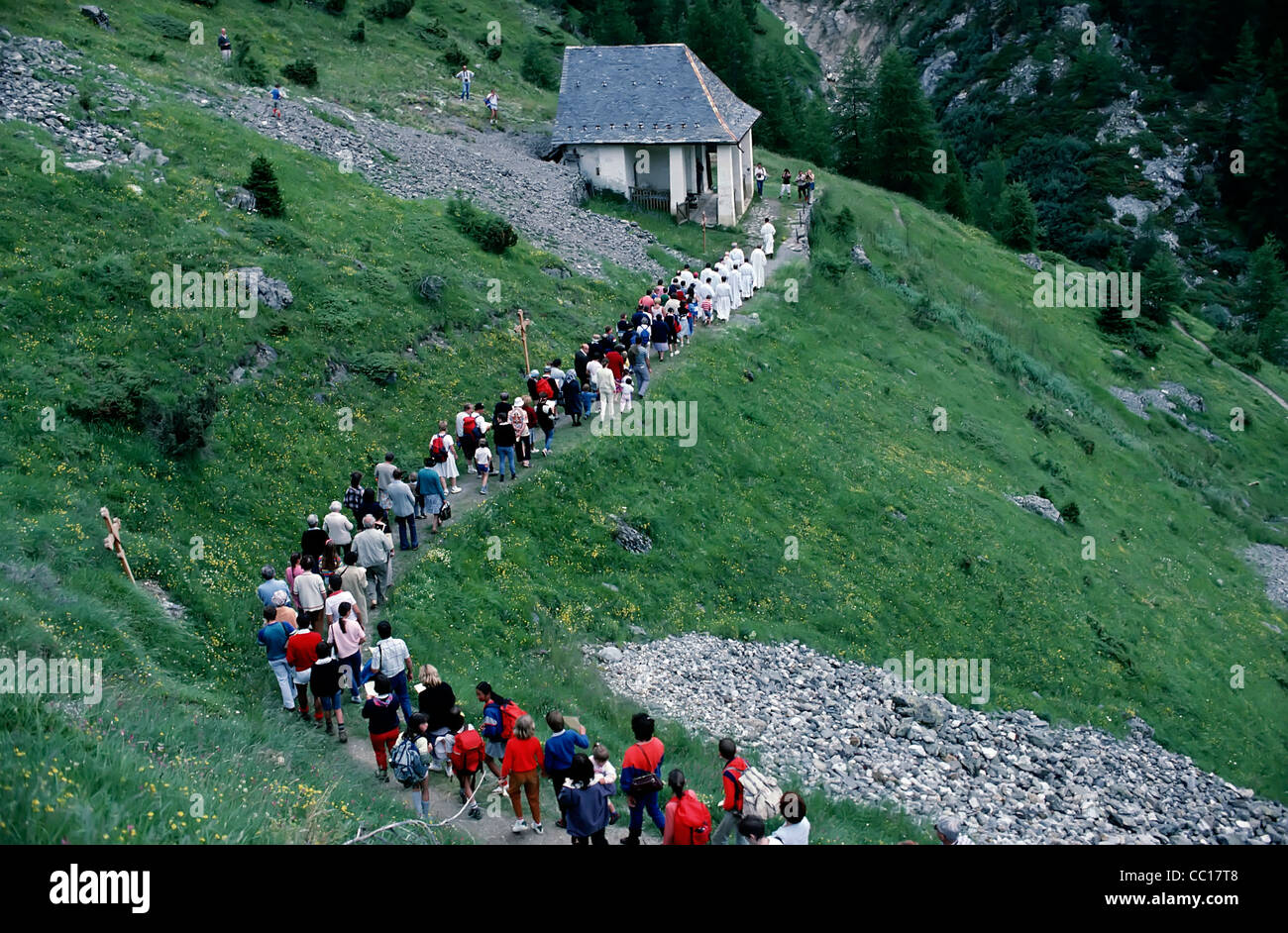 Procession During Pilgrimage at Notre Dame De in The French
