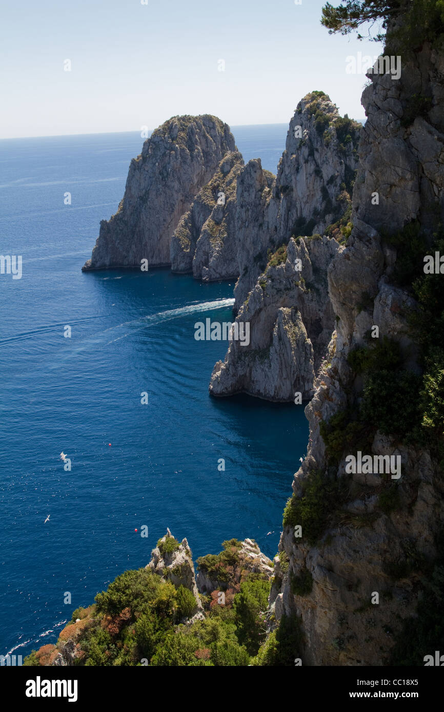 Beautiful landscape at the island of Capri italy Stock Photo