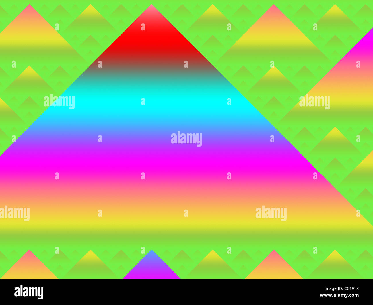 Sierpinski Triangle Fractal Design Stock Photo