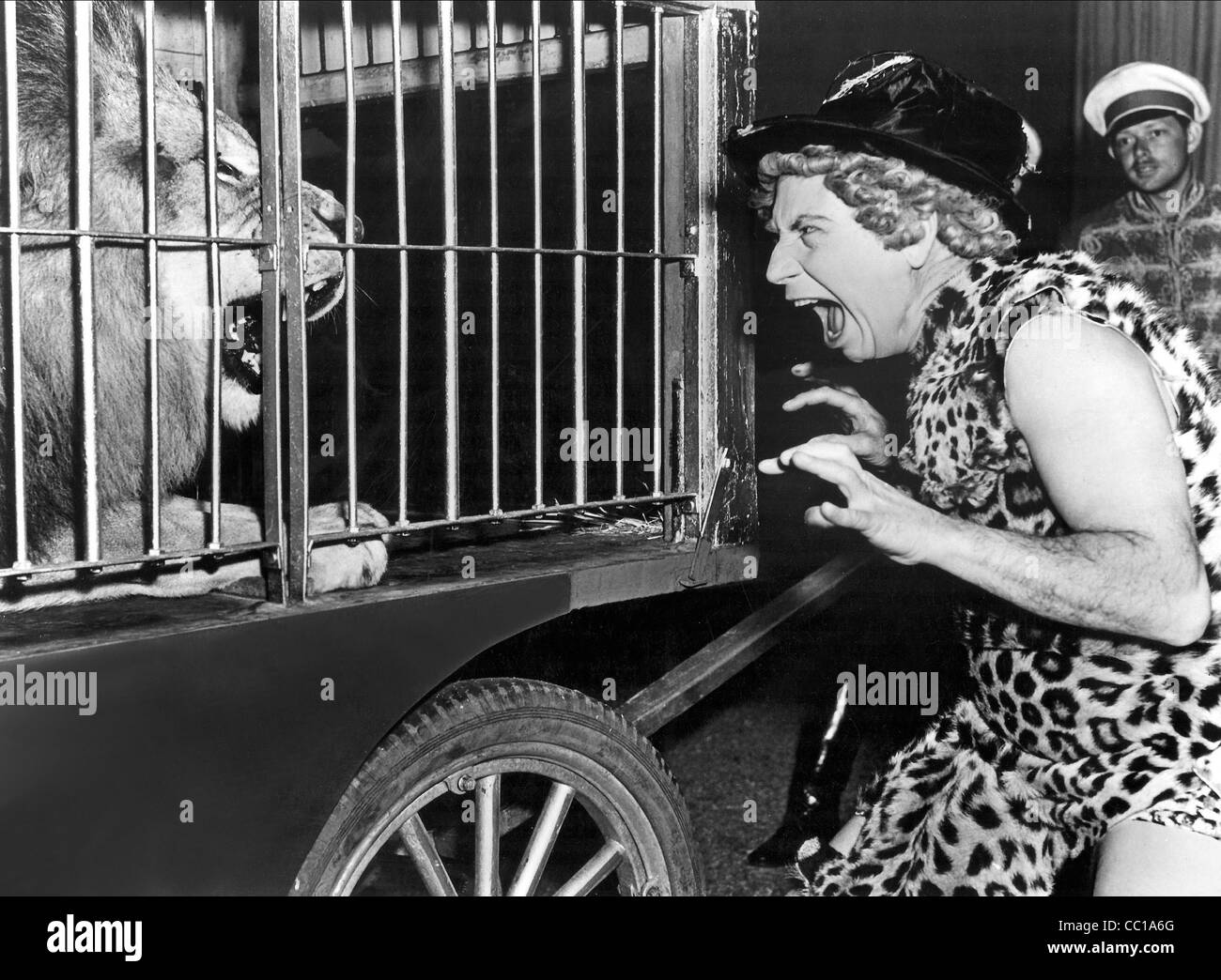 LION & HARPO MARX MARX BROTHERS AT THE CIRCUS (1939) Stock Photo