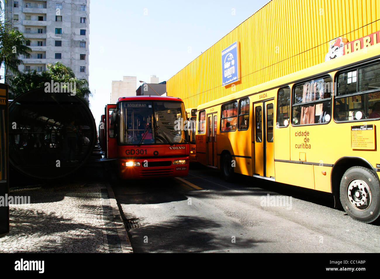Curitiba Rapid Bus Public transport system Stock Photo