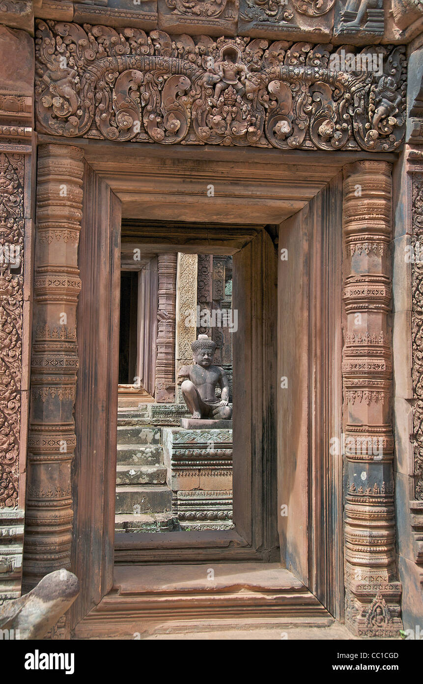door Banteay Srei temple Cambodia Stock Photo Alamy