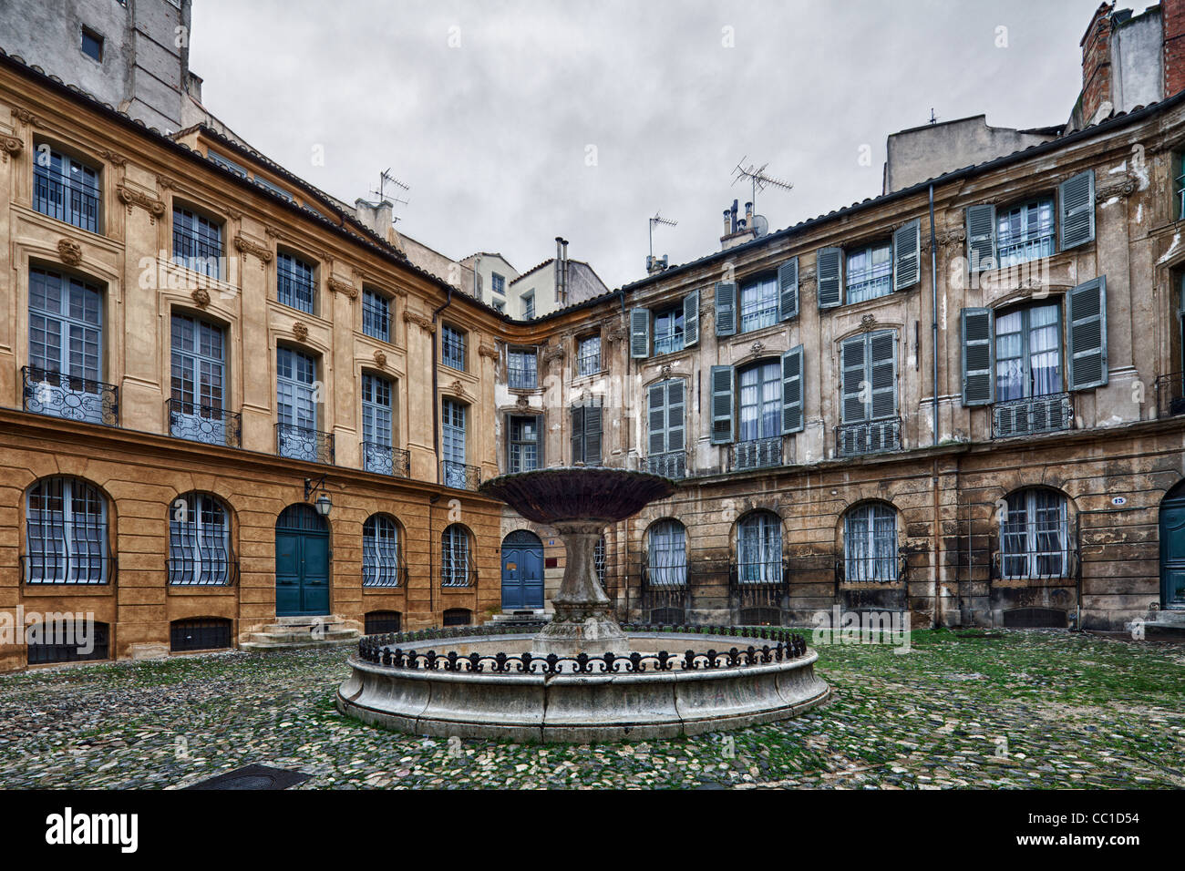 square in old part of town, Aix-en-Provence, France Stock Photo