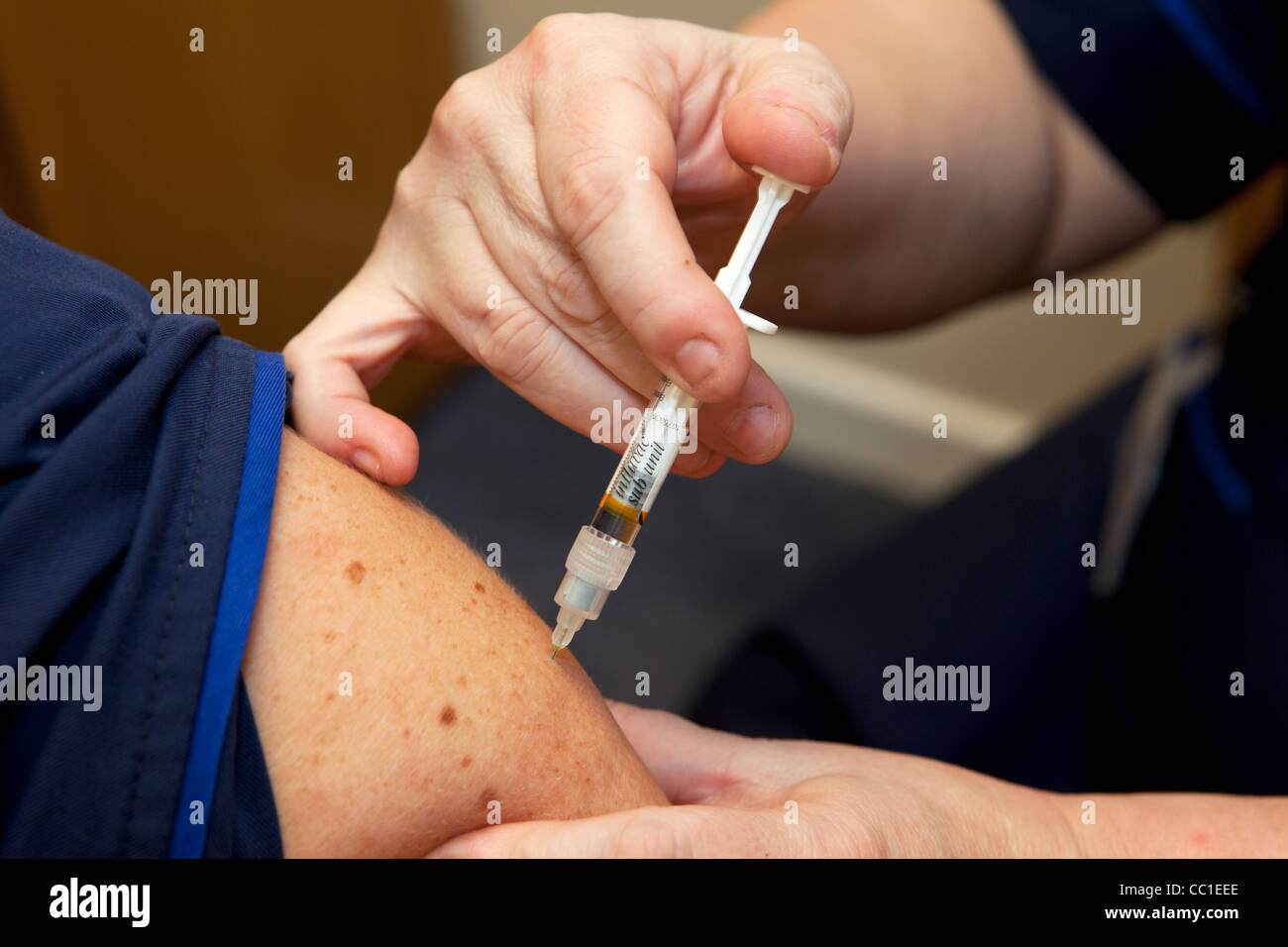 Annual Flu Vaccination Stock Photo