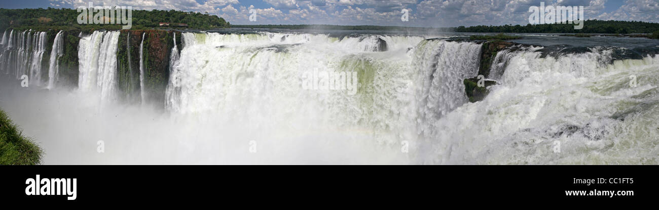 Iguazu Falls / Iguassu Falls / Iguaçu Falls seen from Argentina Stock Photo