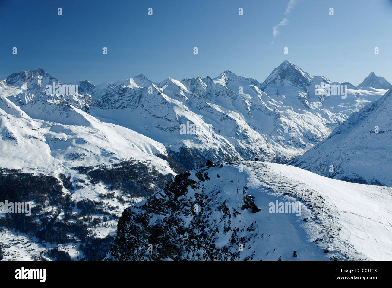 The Dent Blanche and the Matterhorn from the Palanche de la Creta ...