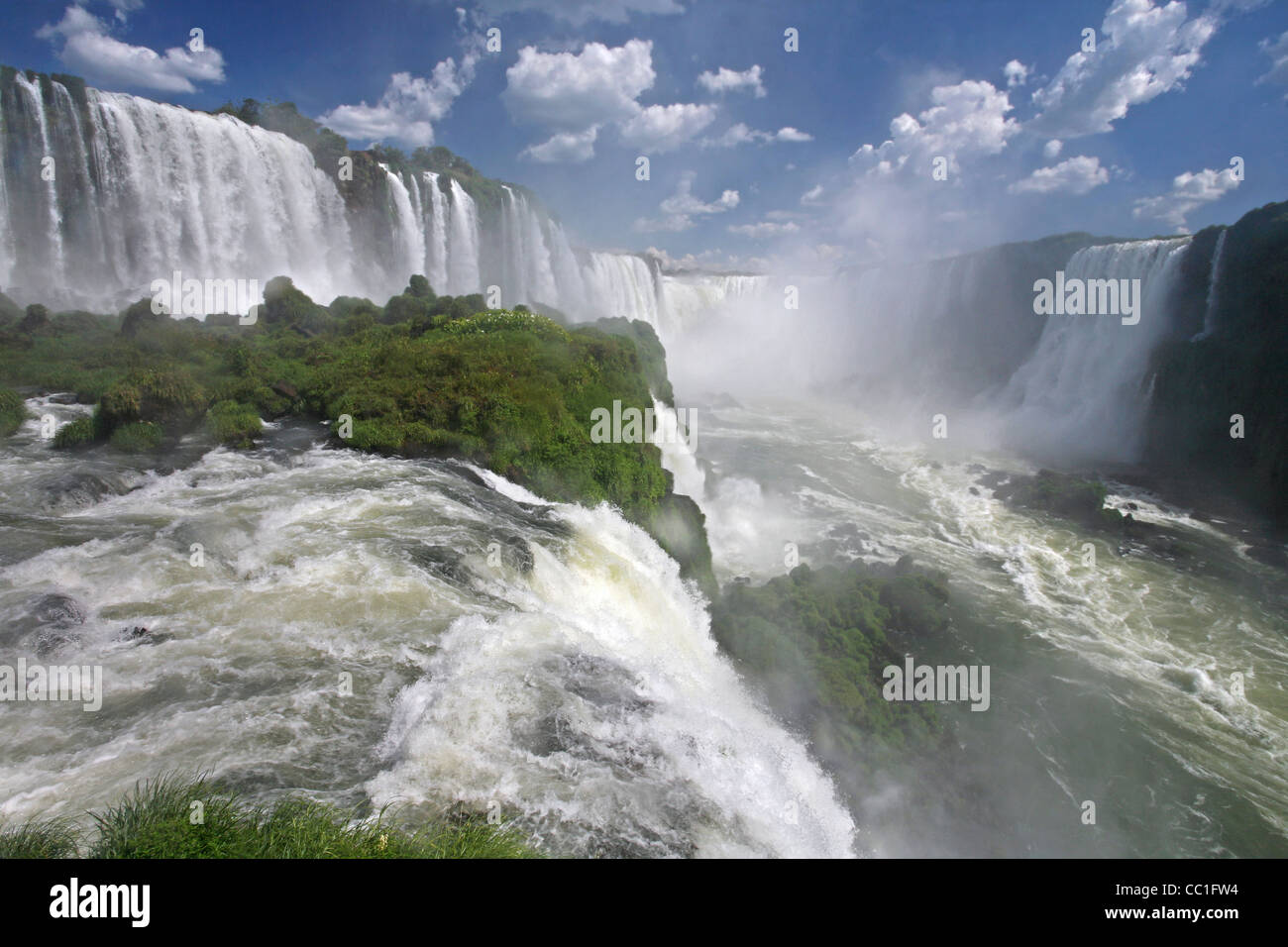 Iguazu Falls / Iguassu Falls / Iguaçu Falls on the border of Brazil and Argentina Stock Photo