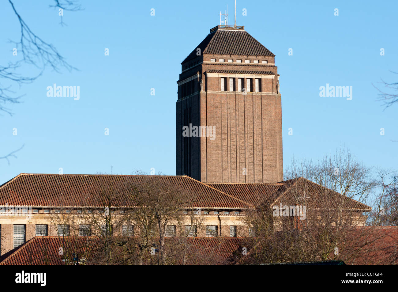 The Cambridge University Library designed by Giles Gilbert Scott. UK Stock Photo