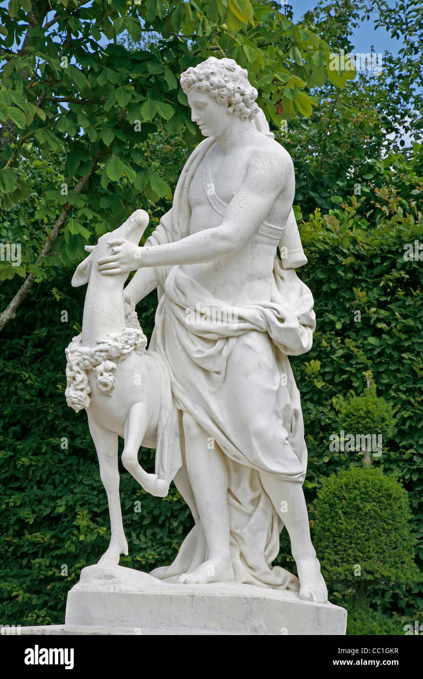 Paris - statue from park of Versailles palace - mythology Stock Photo